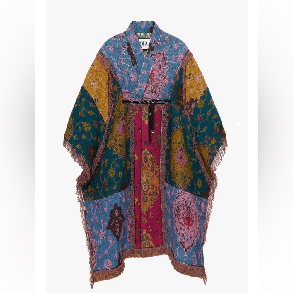ZARA limited edition Patchwork Poncho /Kimono